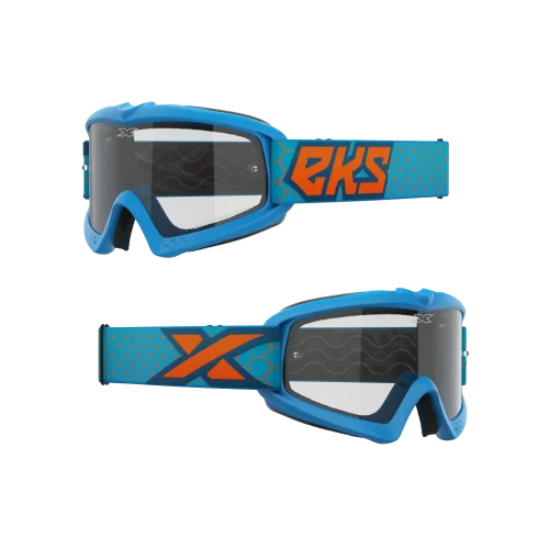 XGROM CLEAR YOUTH GOGGLE CYAN & FLO ORANGE