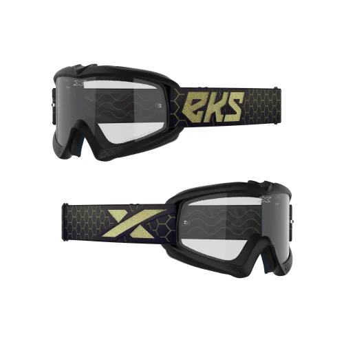 XGROM CLEAR YOUTH GOGGLE BLACK & GOLD METALLIC