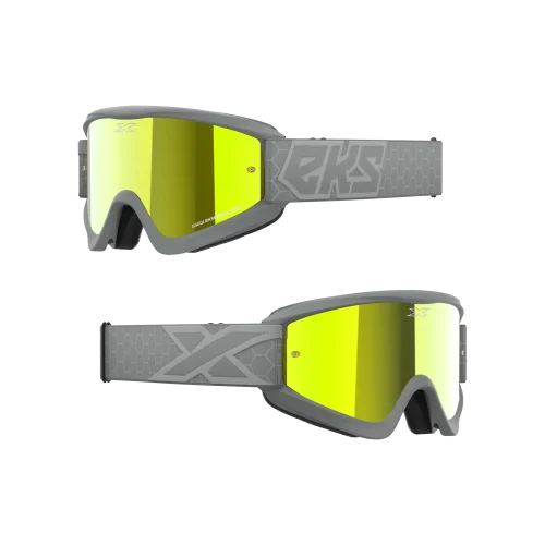 GOX FLAT-OUT MIRROR GOGGLE GREY - GOLD MIRROR LENS