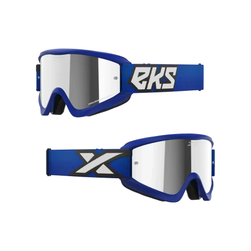 GOX FLAT-OUT MIRROR GOGGLE ROYAL BLUE - SILVER MIRROR LENS