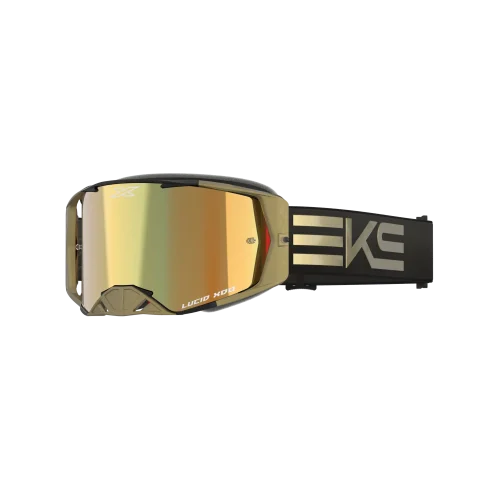 LUCID GOGGLE EKS FLAG BLACK GOLD - GOLD MIRROR LENS