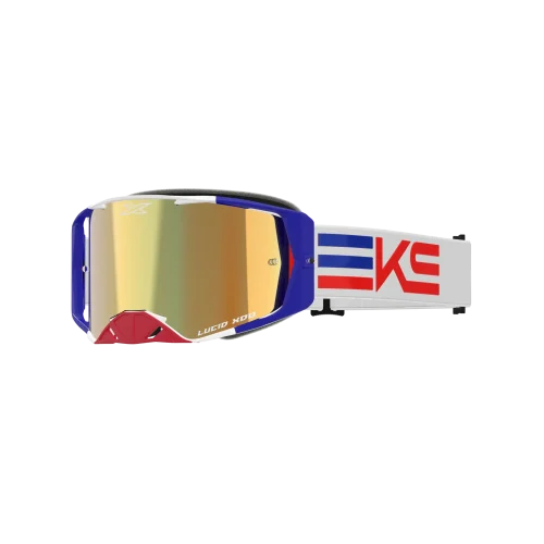 LUCID GOGGLE EKS FLAG RWB - GOLD MIRROR LENS